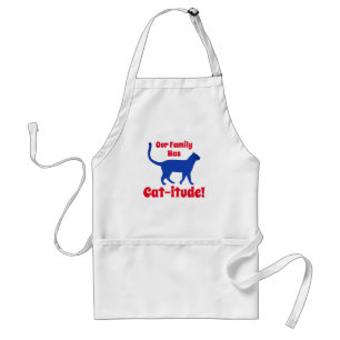 Personalized Popular Our Family Has Cat-itude  Standard Apron