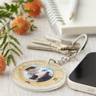 Personalized Porthole Photo Keychain