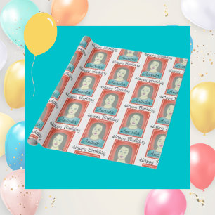 Personalized Portrait Birthday Wrapping Paper