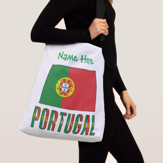 Personalized Portugal Flag Heritage Crossbody Bag