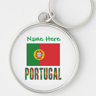 Personalized Portugal Flag Heritage Keychain