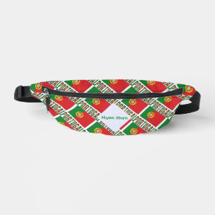 Personalized Portugal Flag Tiled Fanny Pack