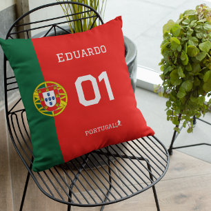 Personalized Portugal Soccer Fan Gear - Custom Nam Throw Pillow