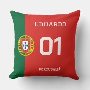 Personalized Portugal Soccer Fan Gear - Custom Nam Throw Pillow