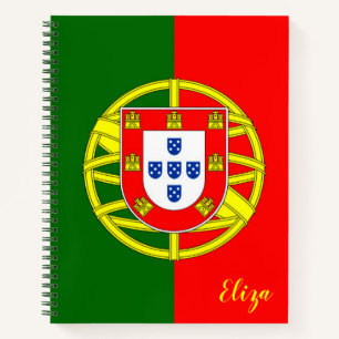 Personalized Portuguese Flag Notebook