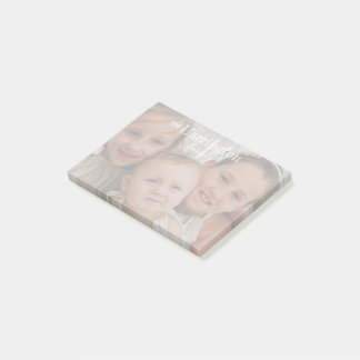 Personalized Post-it® Notes 4x3 Family Name Photo