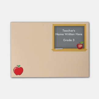Personalized Post-it Notes - Chalkboard and Apple
