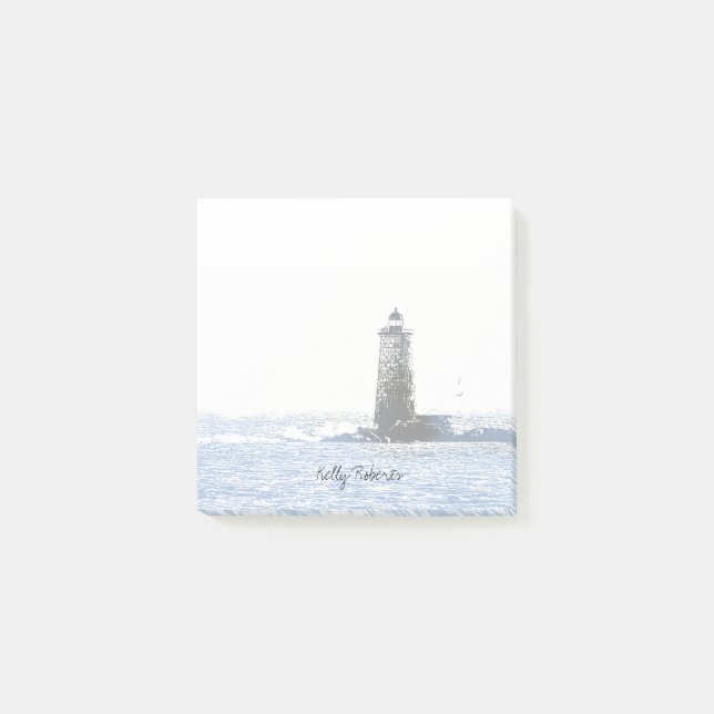 Personalized Post-It Notes Coastal Lighthouse (Front)
