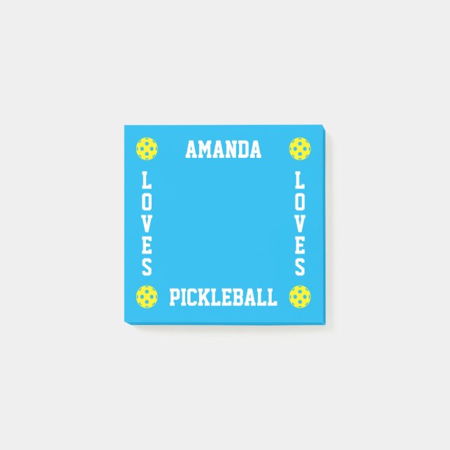 Personalized Post-it® notes for pickleball player (Front)