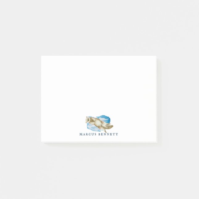 Personalized Post It Notes | Sea Otter (Front)