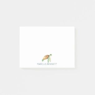 Personalized Post It Notes   Sea Turtle