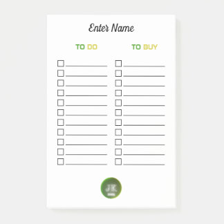 Personalized Post-it Notes To Do To Buy JK 2025