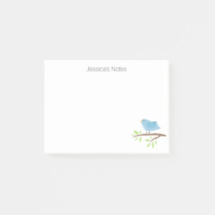 Personalized Post-it® notes with bird illustration