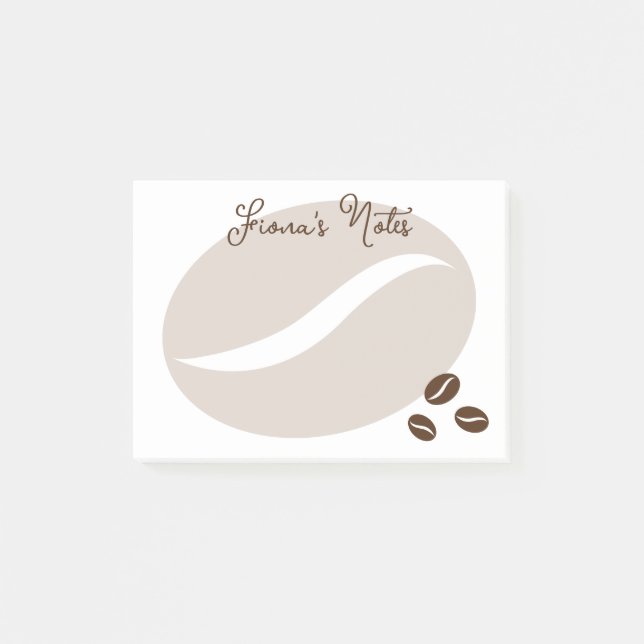 Personalized Post-it® notes with coffee bean roast (Front)