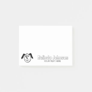 Personalized Post-it® notes with cute dog logo