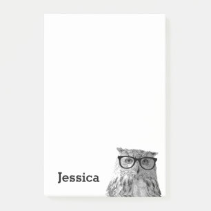 Personalized Post-it® notes with cute owl design