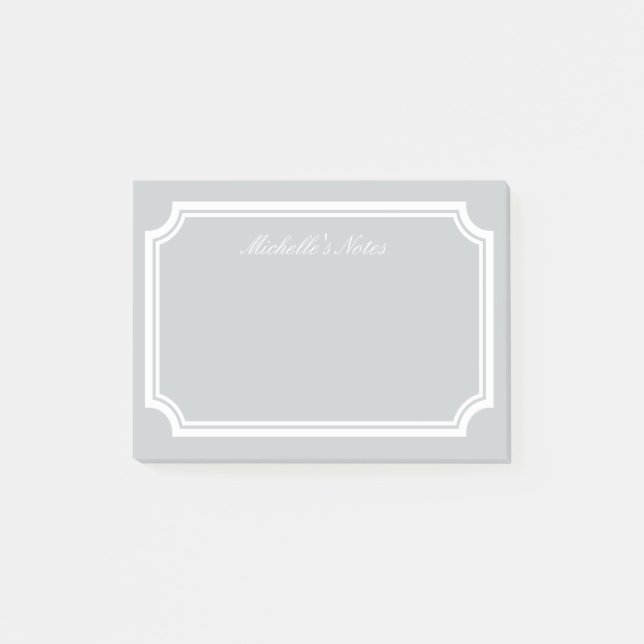 Personalized Post-it® notes with elegant border (Front)