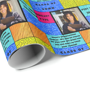Personalized Post Secondary Degree Graduation Year Wrapping Paper