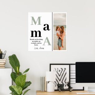 Personalized Poster Mama-Lovely Message and Photo