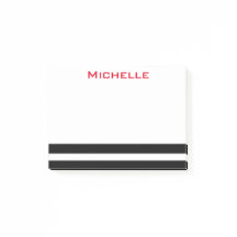 Personalized PostIt Notes B/W