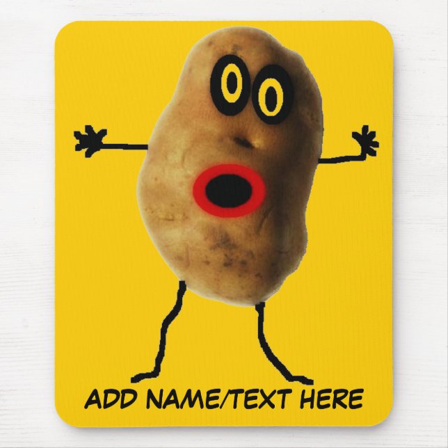 Personalized Potato Cartoon Mouse Pad (Front)