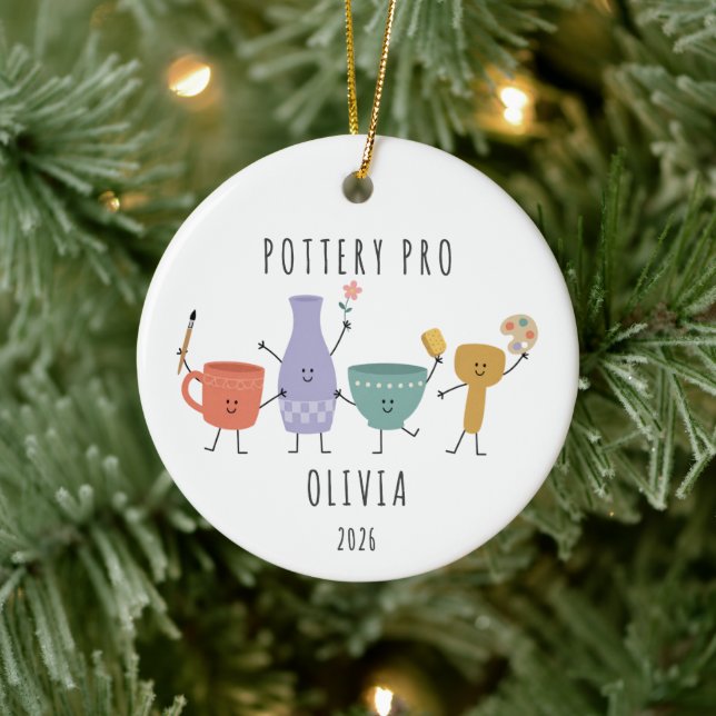 Personalized Pottery Pro Christmas Ornament (Tree)