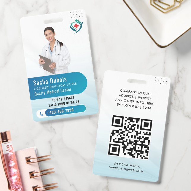 Personalized Practical Nurse ID Badge (Office)