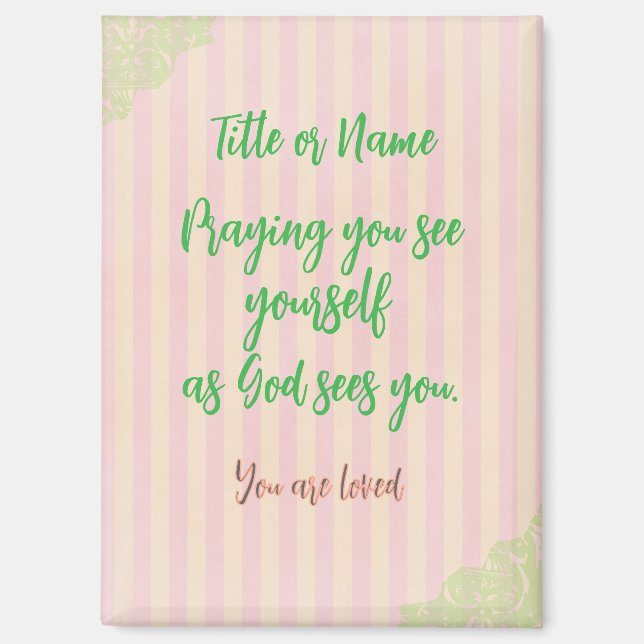 Personalized Prayer Quote  Magnet (Front)