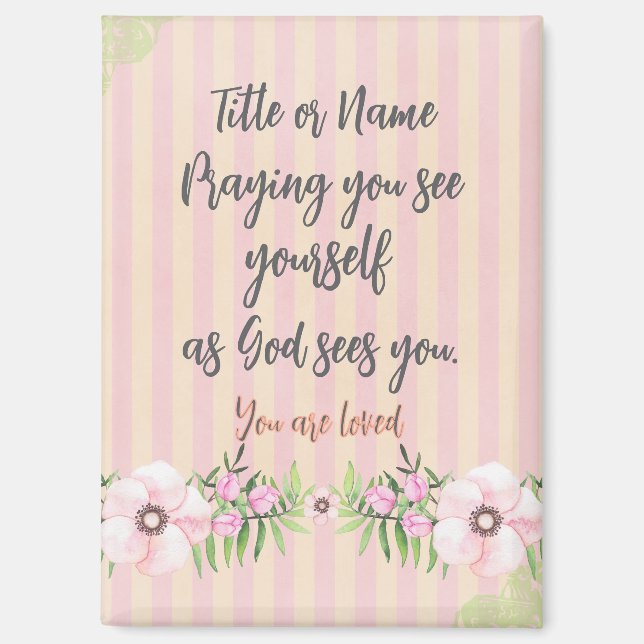 Personalized Prayer Quote  Magnet (Front)