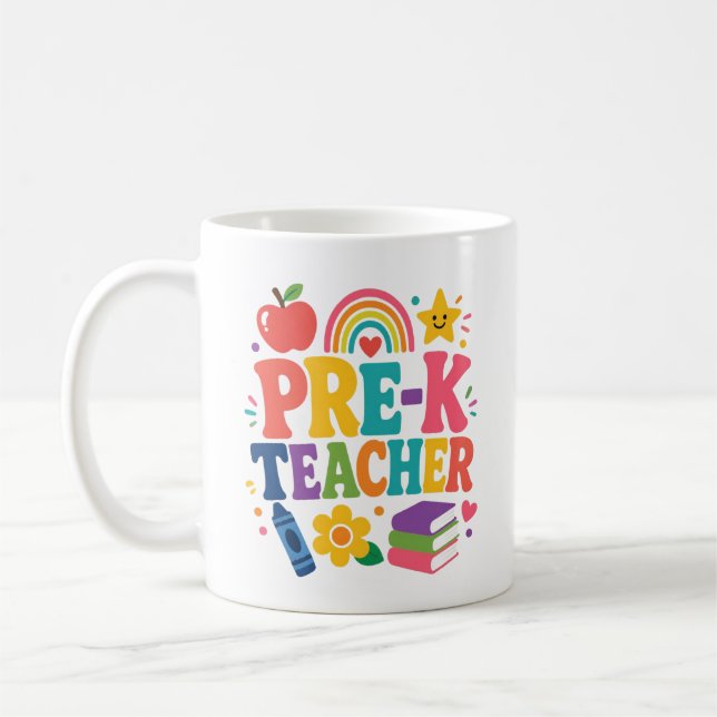 Personalized Pre-K Teacher Gift Coffee Mug (Left)