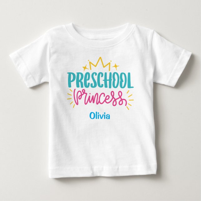Personalized Pre-School Princess T-shirt (Front)