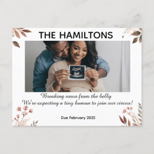 Personalized pregnancy Announcement Postcard