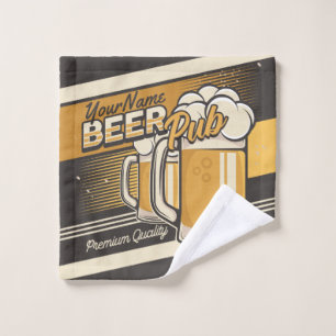 Personalized Premium Cold Beer Mug Pub Bar Bath Towel Set