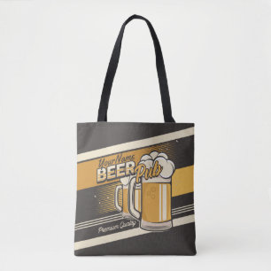 Personalized Premium Cold Beer Mug Pub Bar Tote Bag