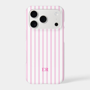 Personalized Preppy Pink Custom Monogram Striped