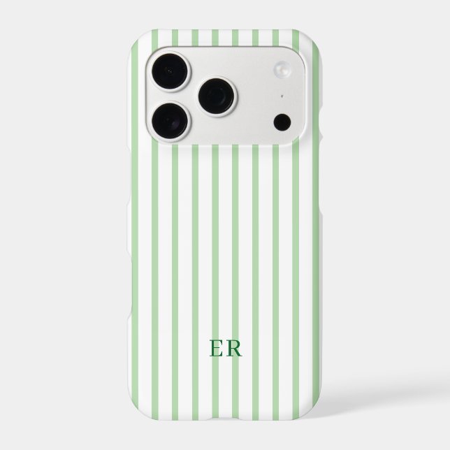 Personalized Preppy Pink Custom Monogram Striped (Back)
