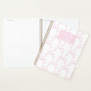 Personalized Preppy Watercolor Bow Ribbonerie  Planner
