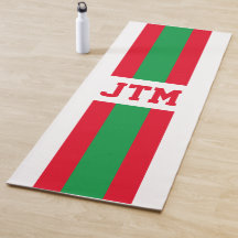 Personalized Preppy Yoga Mat Monogram Stripes