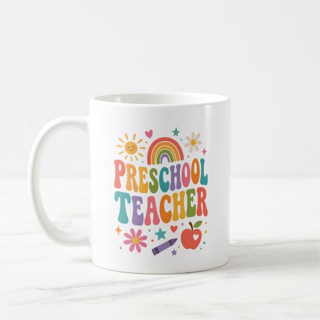 Personalized Preschool Teacher Gift Coffee Mug (Left)