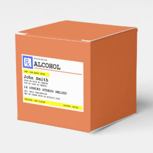 Personalized Prescription Humourous Alcohol Favor Box