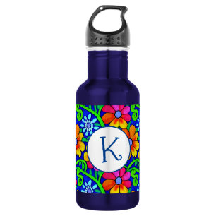 Personalized Pretty Colourful Floral 532 Ml Water Bottle