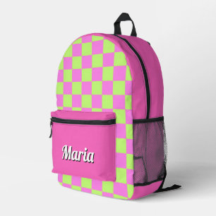 Personalized Pretty Colourful Modern Girly Rainbow Printed Backpack