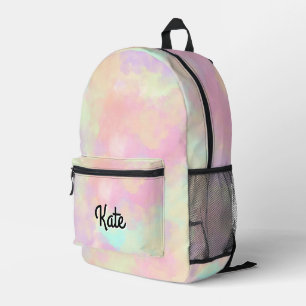 Personalized Pretty Colourful Modern Girly Rainbow Printed Backpack