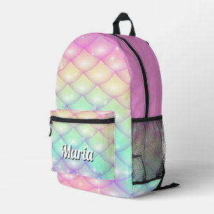 Personalized Pretty Colourful Modern Girly Rainbow Printed Backpack