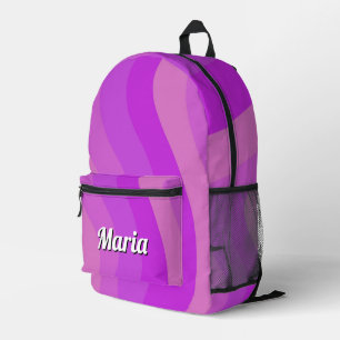 Personalized Pretty Colourful Modern Girly Rainbow Printed Backpack