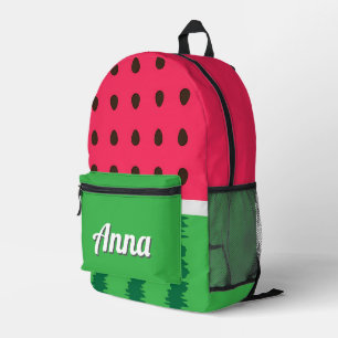 Personalized Pretty Colourful Modern Rainbow Green Printed Backpack