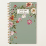 Personalized Pretty Elegant Floral Planner<br><div class="desc">Introducing our Personalized Pretty Modern Floral Weekly Planner, showcasing a beautiful frame of vibrant wildflowers. This elegant planner makes for an ideal birthday gift for the organized woman or mother in your life. Customize it by adding her name and the year for a personal touch. The vintage wildflower illustration gives...</div>