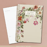 Personalized Pretty Elegant Wildflower Planner<br><div class="desc">Introducing our Personalized Pretty Modern Wildflower Weekly Planner, showcasing a beautiful array of vibrant wildflowers. This elegant planner makes for an ideal birthday gift for the organized woman or mother in your life. Customize it by adding her name and the year for a personal touch. The vintage wildflower illustration gives...</div>