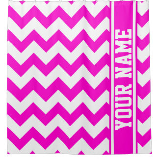 Personalized Pretty In Hot Pink Chevron Pattern