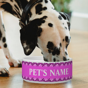 Personalized Pretty In Pink Pet Bowls